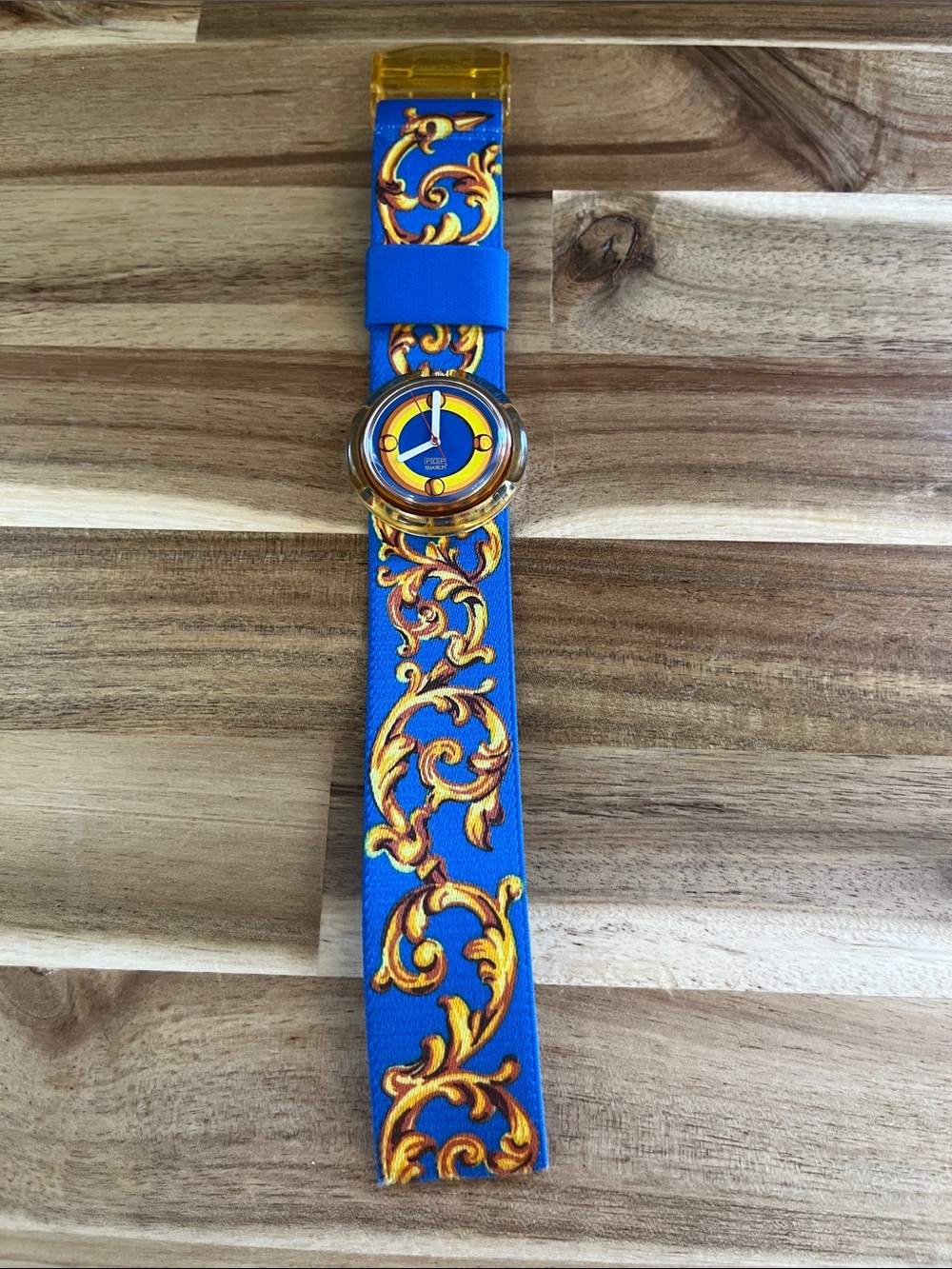 Swatch POP Blue, Yellow & Orange Retro Dial Watch